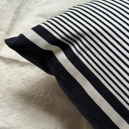 Custom 19th-century French Ticking Pillow (#3-24)