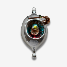 Nostalgic Freeblown Bird in Reflector Ornament