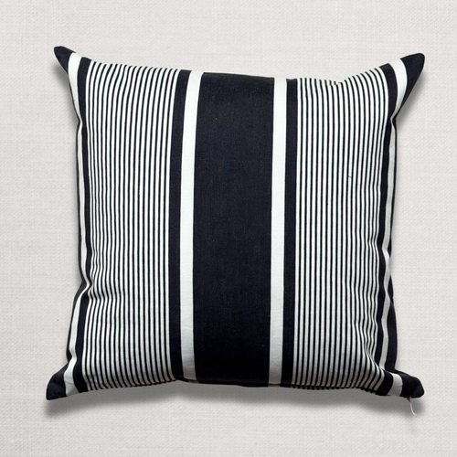 Custom 19th-century French Ticking Pillow (#3-24)