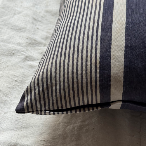Custom 19th-century French Ticking Pillow (#3-25)