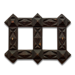Early 20th-century Double Tramp Art Frame