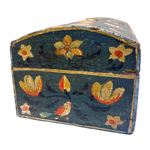 18th-century French Painted Trunk