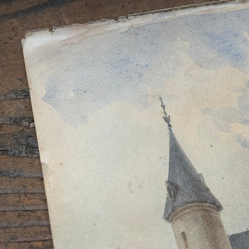 19th Century French Watercolor Painting by Alphonse Baril (#21)