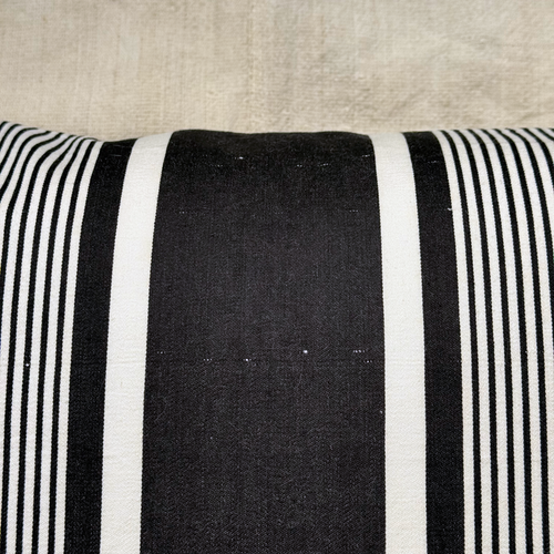 Custom 19th-century French Ticking Pillow (#3-02)