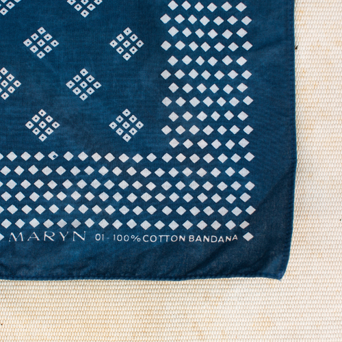 M A R Y N Work Cotton Bandana in Indigo