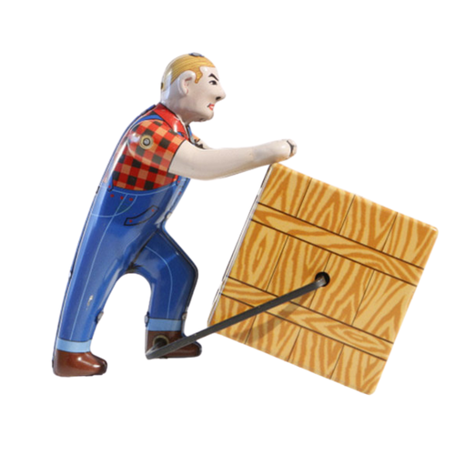 Wind-Up Tin Docker Rocker a Box