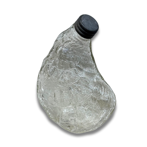 19th-century Glass Oyster Shell Flask (#1)