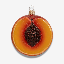 Peach in Half Ornament