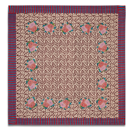 Lisa Corti Reversible King Quilt in Arabesque Corolla Natural Coffee 250 x 270cm