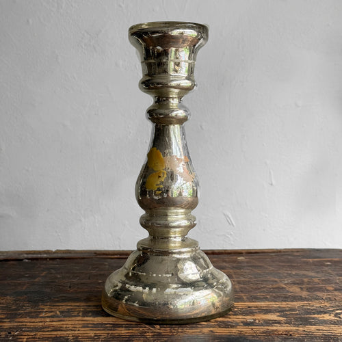 19th-century Mercury Glass Candle Holder (#10-4)