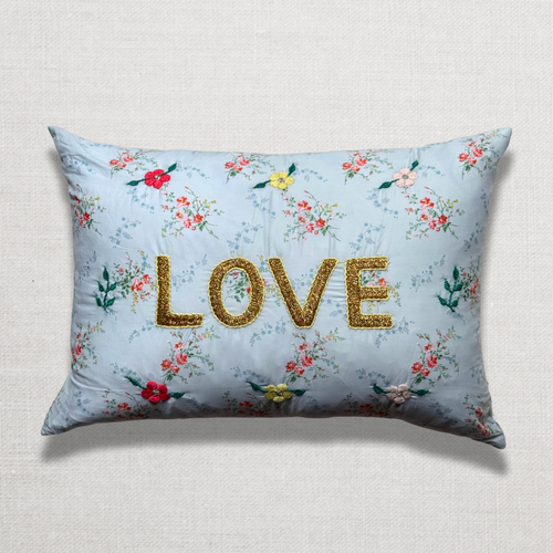 "Love" Embroidered Cushion (CS 09-04)