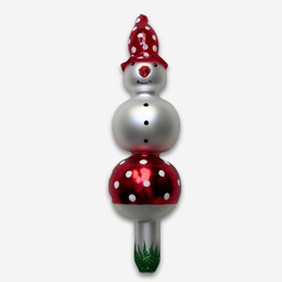 Mushroom Snowman Tree Topper