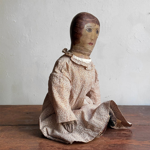 19th-century USA Lady Doll with Painted Face