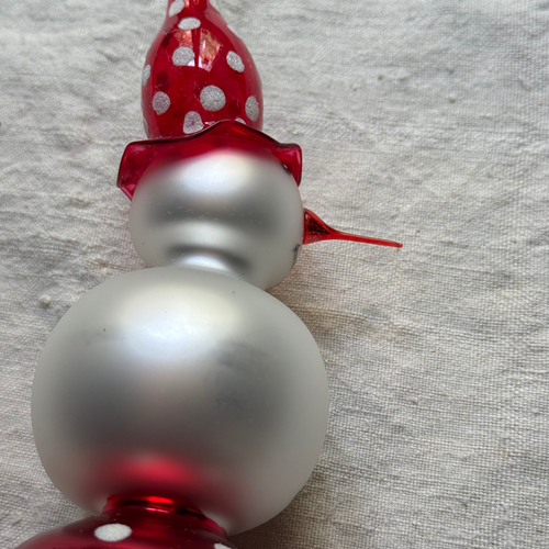 Mushroom Snowman Tree Topper