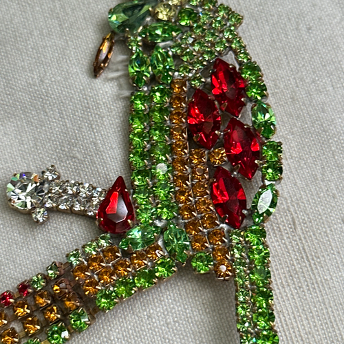 Crystal Parrot Brooch