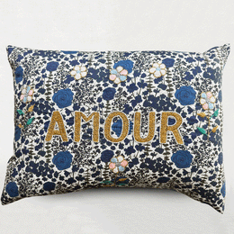 "Amour" Embroidered Cushion CS65