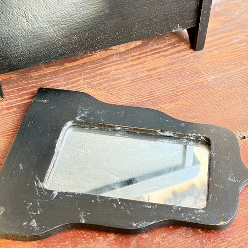 Early 20th-century Black Painted Miniature Doll's Chest