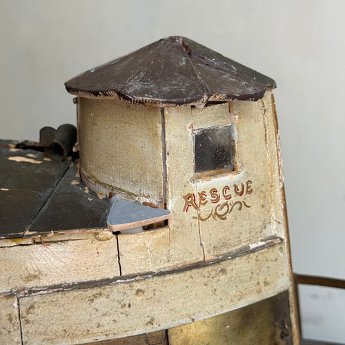 Early 20th-century Paddle Steamer Rescue Boat Model