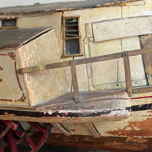 Early 20th-century Paddle Steamer Rescue Boat Model