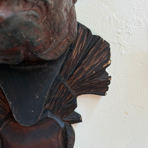 Early 20th-century Black Forest Carved Fox Head (9-17)