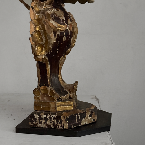 19th-century Austrian Reliquary Lamp with Custom Décor Barbares Lamp Shade