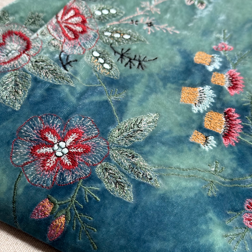 John Derian Custom Poppins Bag in Shaded Lagoon