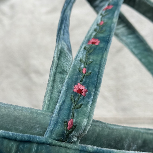 John Derian Custom Poppins Bag in Shaded Lagoon