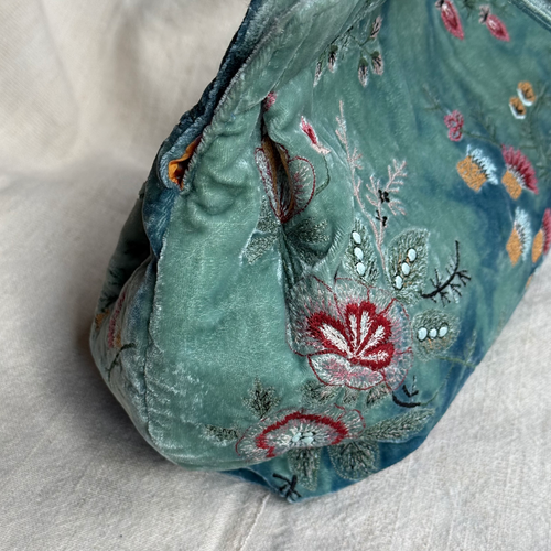John Derian Custom Poppins Bag in Shaded Lagoon