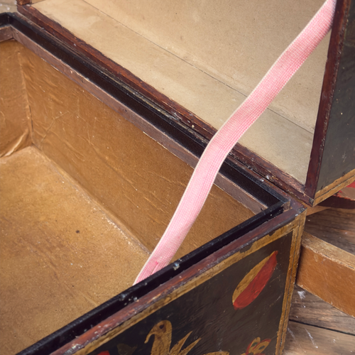 18th-century French Painted Trunk