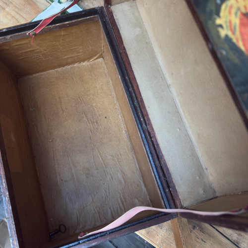 18th-century French Painted Trunk