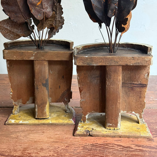 19th-century Pair of Alter Vases