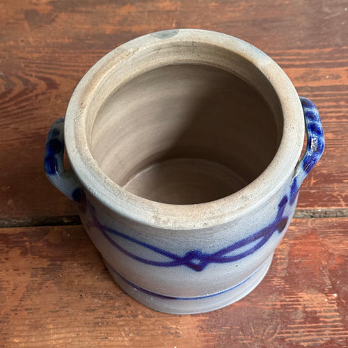 19th-century Salt-Glazed Stoneware German Crock (#4)