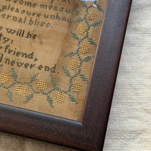 Early 19th-century American Needlework Sampler