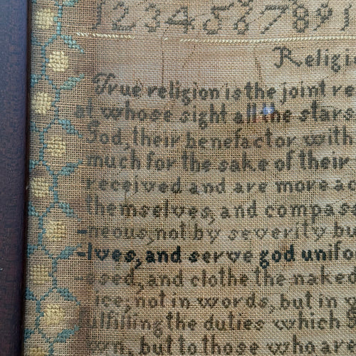 Early 19th-century American Needlework Sampler