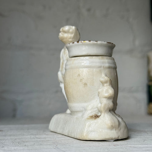 Antique German Porcelain Fairing Match Striker