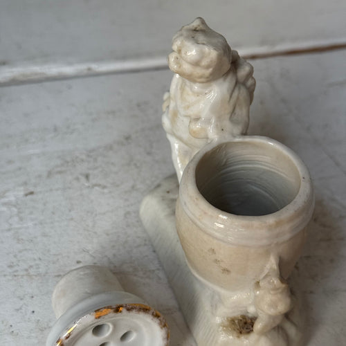 Antique German Porcelain Fairing Match Striker