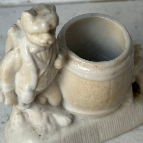 Antique German Porcelain Fairing Match Striker