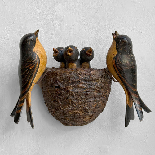 Mid 20th-century Black Forest Carved Bird's Nest (BF-604)