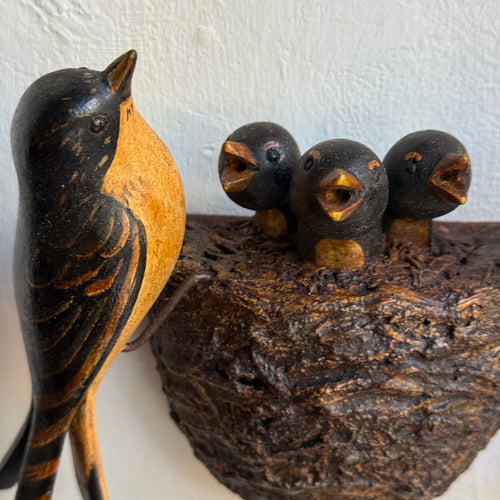 Mid 20th-century Black Forest Carved Bird's Nest (BF-604)