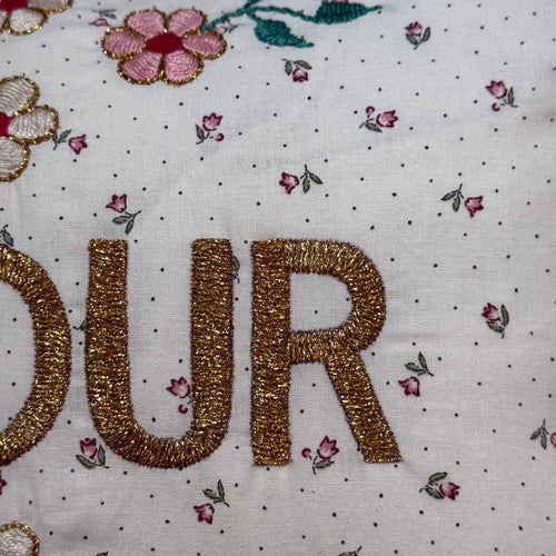 "Amour" Embroidered Cushion (CS-804)