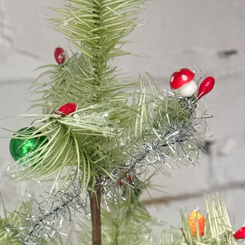 Nostalgic Small Decorated Tree on Stand