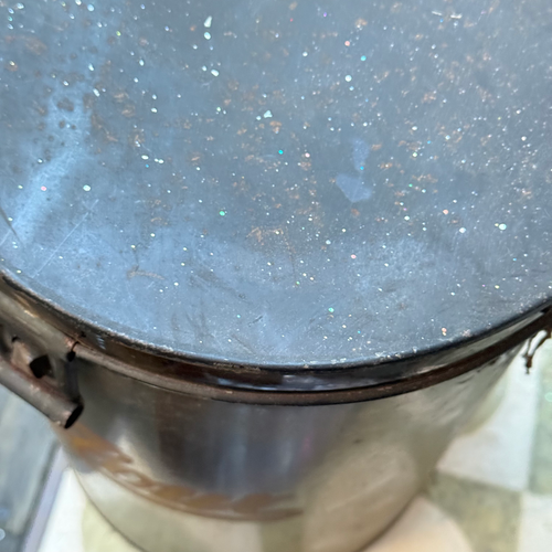 19th-century American Flour Tin Container