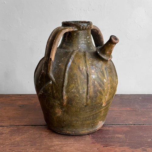 18th-century French Ceramic Oil Vessel (#91)