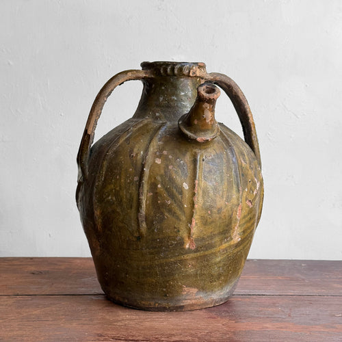 18th-century French Ceramic Oil Vessel (#91)