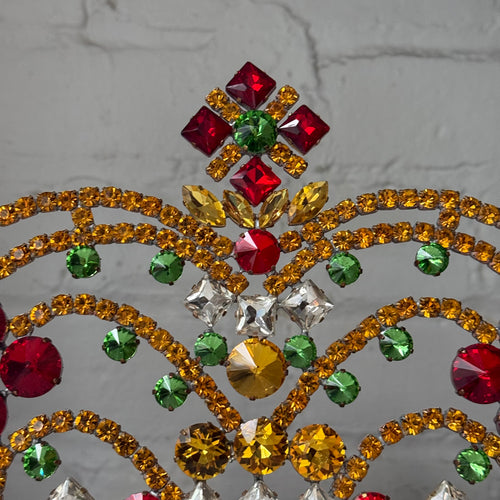 Small Crystal Jeweled Colorful Glass Crown