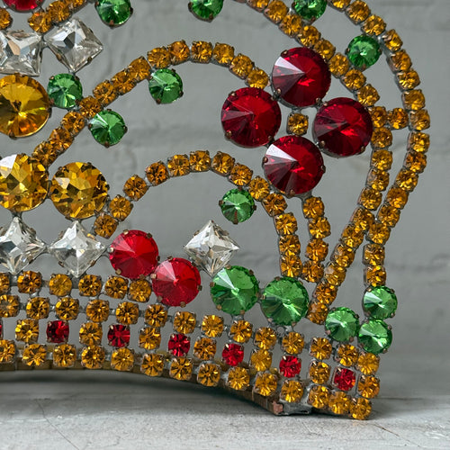 Small Crystal Jeweled Colorful Glass Crown
