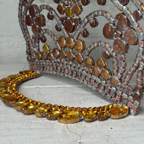 Small Crystal Jeweled Colorful Glass Crown