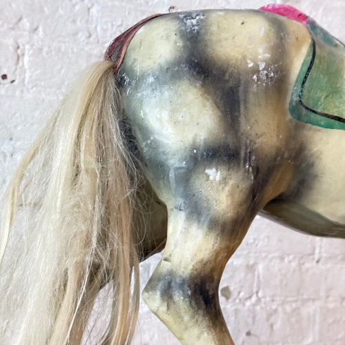 19th-century French Toy Horse on Wheels