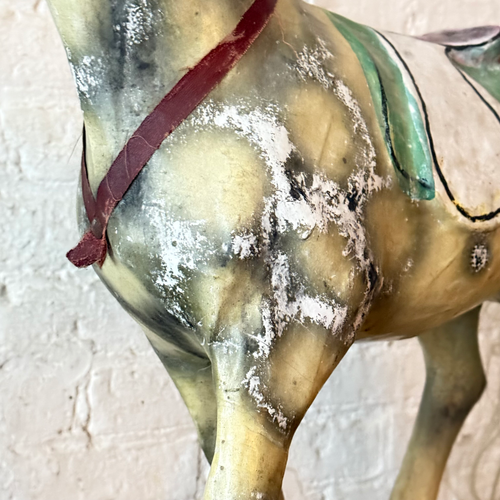 19th-century French Toy Horse on Wheels