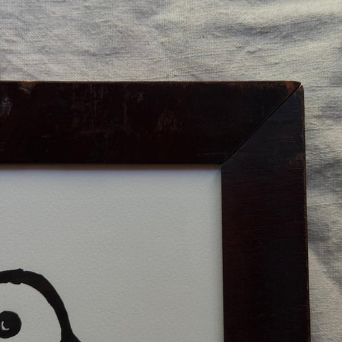 Pair of Hugo Guinness "Right & Left Facing Pigeon" Linocuts in Vintage Frames
